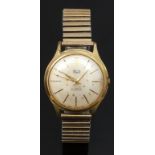 Smiths Everest gentleman's wristwatch with gold dauphine hands and baton markers, champagne dial,