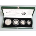 1998 Royal Mint Silver Proof Britannia Collection, cased with certificates