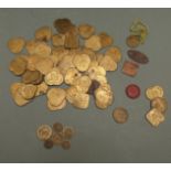 A collection of tokens, largely Major Bros. Covent Garden LNER potato market, also includes 9th