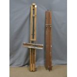 Two folding artist's easels, one marked Daler Rowney