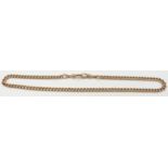 A 9ct rose gold watch chain, 34.5g