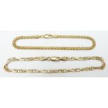 Two 9ct gold bracelets, 5.7g