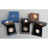 2012 Royal Mint silver proof cased coins comprising Charles Dickens £2, London 2012 Handover to