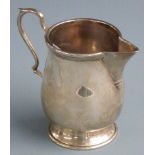 Hallmarked silver jug of baluster form, Birmingham 1969 maker Joseph Gloster Ltd, height 10cm weight