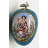 Bilston Enamel egg pendant