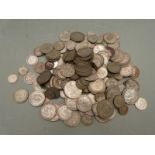 Approximately 1413g of mixed UK silver coinage, largely pre 1947 but also includes pre 1920,