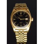 Rolex Oyster Perpetual Datejust Ovettone Bubbleback 18ct gold gentleman's automatic wristwatch