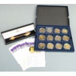 Westminster Queen Elizabeth II Eightieth Birthday Golden Proof coin collection, comprising twelve