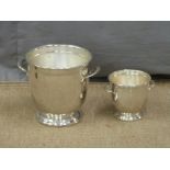Plated champagne bucket, height 21cm and similar ice bucket