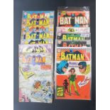 Twelve DC Comics Batman comprising 132, 135, 155, 158, 160, 165, 166, 181, 188, 192, 200 and 241.