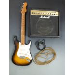 Fender Stratocaster electric guitar, made in Mexico, serial no MN8117037, antique sunburst finish,