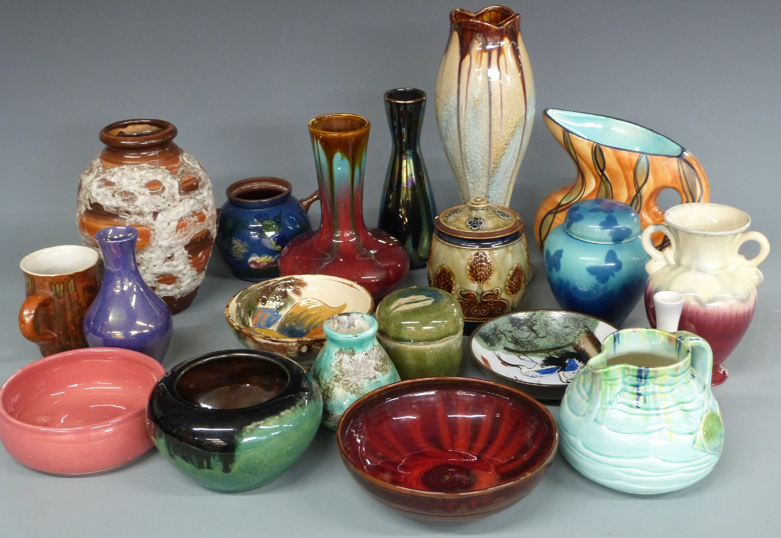 Large Collection Of Studio Retro And Continental Pottery Including 