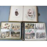 Japanese postcard album with a range of similar postcards including Kobe temple and other scenes,