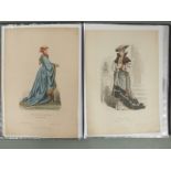 A collection of late 19thC hand coloured German costume or similar prints