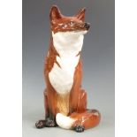 Beswick fireside fox with circular backstamp, H31cm