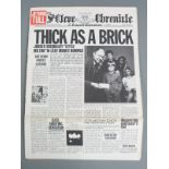 Jethro Tull - Thick As A Brick (CHR1003) A-3/B2 white fold out newspaper sleeve, condition appears