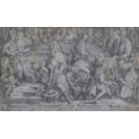 Andrea Vicentino 16th century etching 'The Marriage at Cana in Galilee', dated 1594 lower left 40