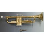 Jupiter Trumpet, reg no 906166, together with original and spare Vincent Bach mouthpiece, in
