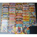 Forty-three Marvel Spider-Man comics comprising Comics Weekly numbers 43, 51, 63, 73, 79, 87, 101,