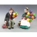 Two Royal Doulton Balloon Seller figures, tallest 18cm