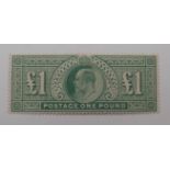 Great Britain 1902-10 £1 dull blue green unmounted mint