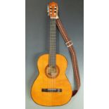 Tatra acoustic guitar fitted with six nylon strings, in soft carry case