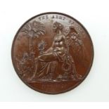 Victorian bronze Army of India Medal 1799-1826, possibly a prototype / specimen, D36.2mm