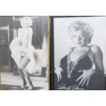 Two Marilyn Monroe framed posters, each approx 88 x 58cm