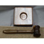 Auctioneer's gavel and block