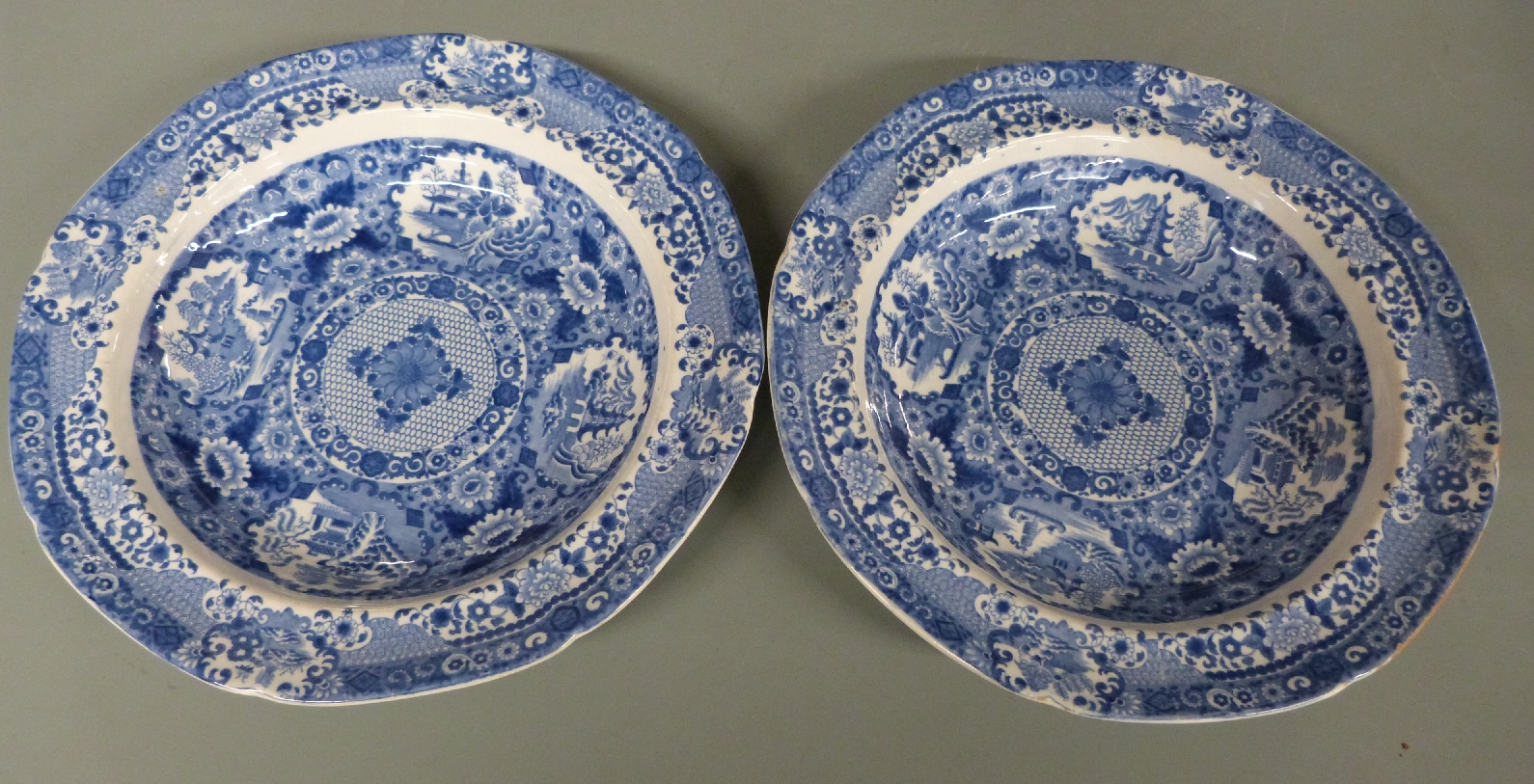 19thC Spode dishes, 18thC Delft dish, 18th/19thC willow pattern dishes, Noritake twin handled dish - Image 2 of 7