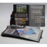 Ten stockbooks of Jersey, Guernsey and Alderney stamps including mint, unused / gutter pairs, blocks