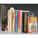 Seventeen comic related books including The Photo-Journal Guide to Comic Books 1 and 2, Art Out of