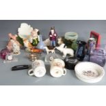 A collection of ceramics and glass, including Wade, Beswick, Coalport, Mdina, Carlton ware,