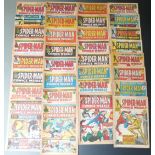 A run of forty-two Marvel Comics Weekly Spider-Man 5-47 (#10 missing)