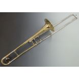 Jupiter trombone in brass and plated finish, in soft carry case