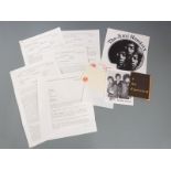 The Jimi Hendrix Experience Fan Club membership card, postcard, letter head and envelope, glossy