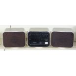 Prominent TCM-3200 retro stereo eight track digital clock radio with speakers