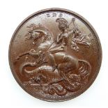 Victorian commemorative bronze medal celebrating the marriage of Prince Albert to Queen Victoria