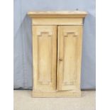 Pine wall mounted (spice) cupboard, W63 x D95 x H16cm