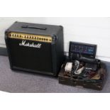 Marshall Valvestake 40v amplifier, model 8040,with leads, foot switch, handbook, microphones etc