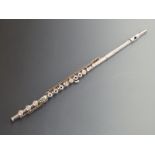 Artley of Conn. Indiana sterling silver Bb flute model No. 108-0, reg 4412594, in hard case with