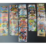 Fifty-seven DC Superman's Action Comics comprising 484, 493, 515, 516, 518-520, 522-524, 526, 527,
