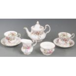 Royal Albert tea for two decorated in the Moss Rose pattern