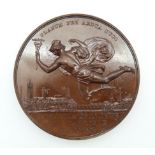 Victorian commemorative bronze medal for Newcastle upon Tyne and Carlisle Railway "By Order of the