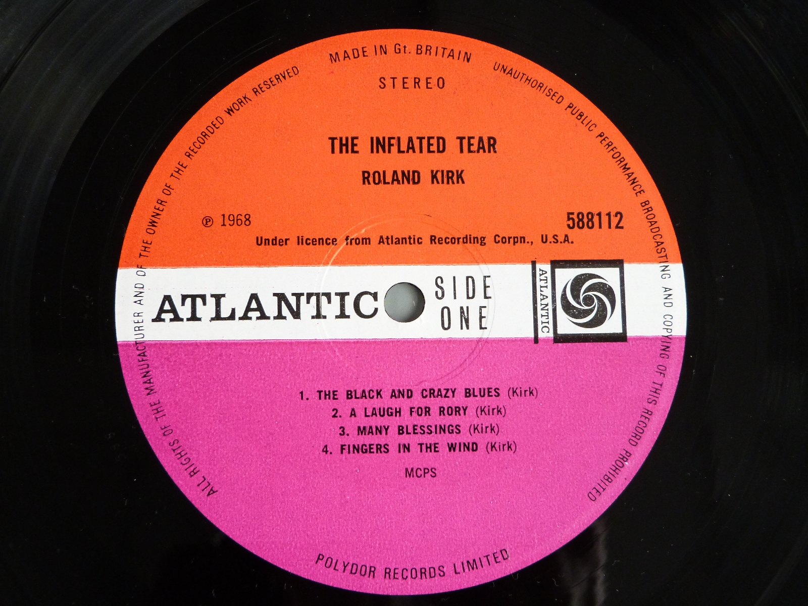 Roland Kirk - The Inflated Tear (588112) and The Man Who Cried Fire (VNLP1) both appear Ex/Ex - Image 4 of 7