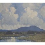 Paul Henry RHA, print 'A Showery Day' County Kerry, Ireland, 42 x 47cm, framed and glazed