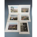 Set of twelve Fred Harvey coloured prints of the Grand Canyon and a signed Edward Kennedy