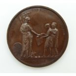 William VI bronze medal for the Native Education Society, Bombay, the bust Mountstuart