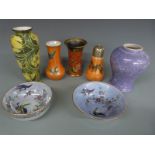 Art Deco and later lustre ware including Newport Pottery sugar caster, Wilkinsons pottery bowls,
