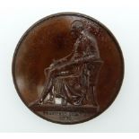 Victorian bronze laudatory / commemorative medal for Francis Chantrey, sculptor (1781-1841),